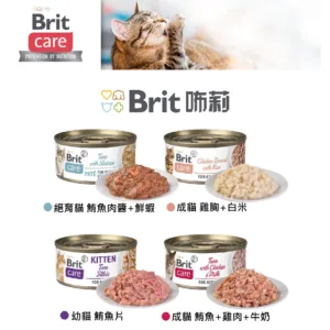 【Brit咘莉】Care呵護貓罐(70克)｜低磷、低鈉、低脂｜腎胰貓｜絕育貓、幼貓款｜