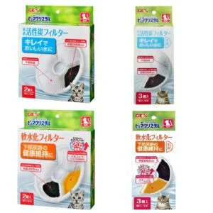 ?【】GEX犬用/貓用 活性碳/軟化水質/(釩離子/遠紅外線) 圓形 半圓濾棉/濾心